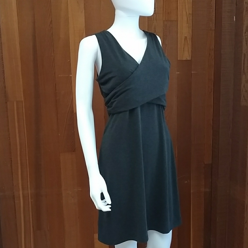 Athleta grey jersey wrap dress